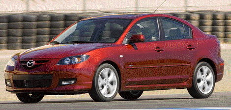 The 2005 Mazda3 is one of the top ten models for retained value after four years. 2009 model shown.